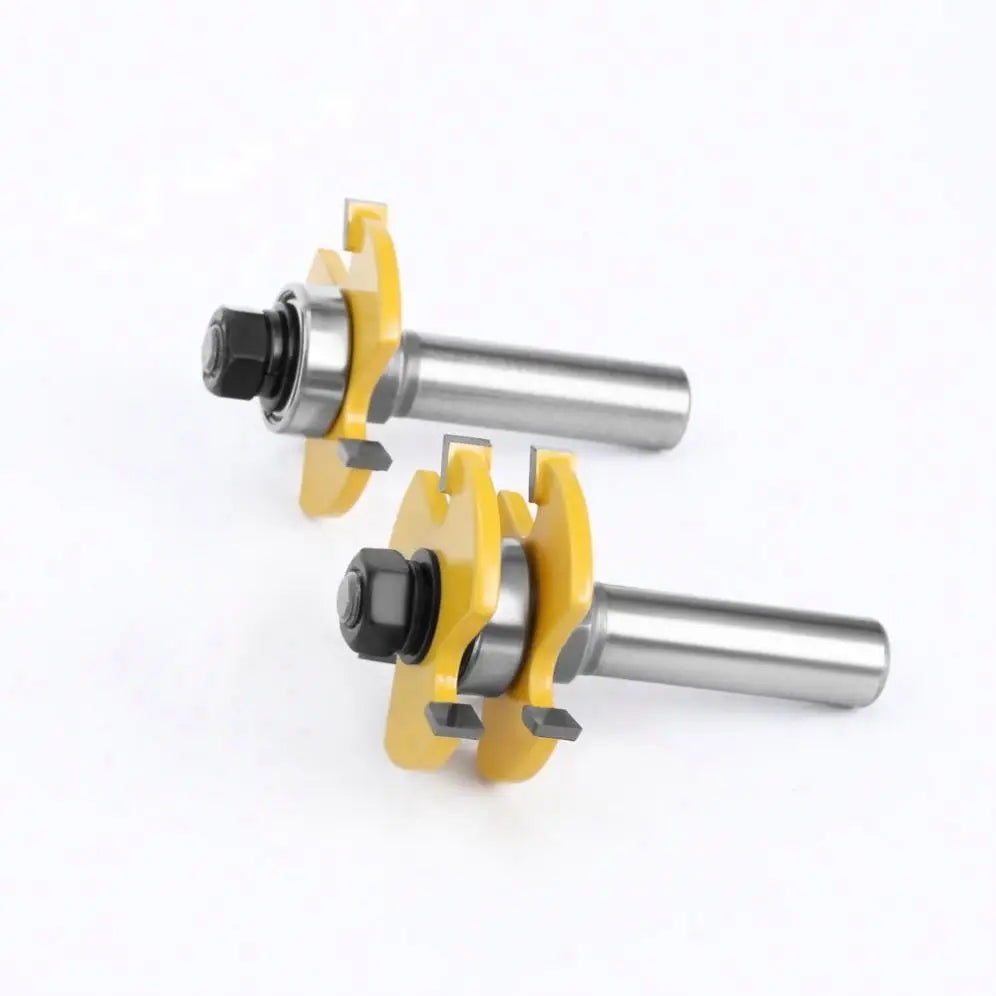 Wood Working Tools Tongue and Groove Router Bit Set 1/2" X 1/4" Shank Woodworking Cutter Tenon Cutter for Woodworking Tools