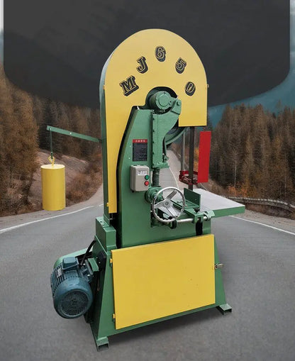 A TEBAK Vertical Resaw Band Saw MJ650 Heavy Duty Woodworking Large Wood Cutting Band Saw Machine Vertical Resaw Band Saw