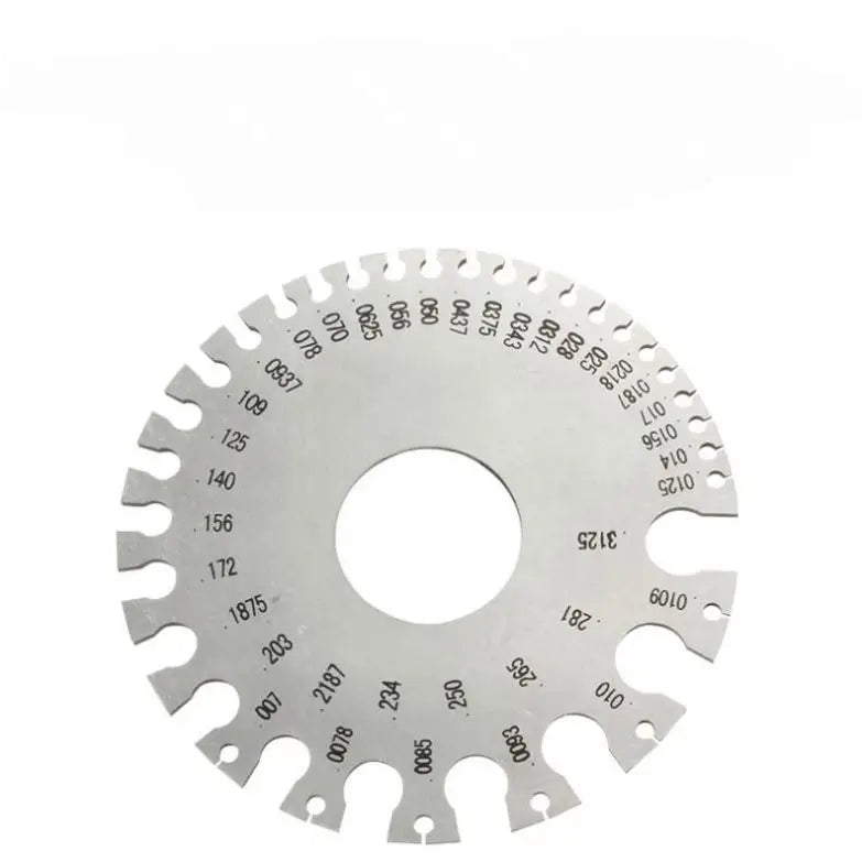 0-36 Round Wire Gauge Weld Diameter Gauge Welding Inspection Stainless Steel Material