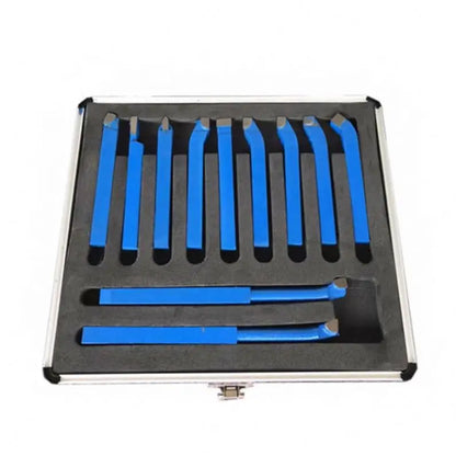 Metal Lathe Carbide Tungsten Cutter Hard Alloy Turning Tool 11pcs Carbide Welding Brazed Tipped Turning Tool Bit Sets