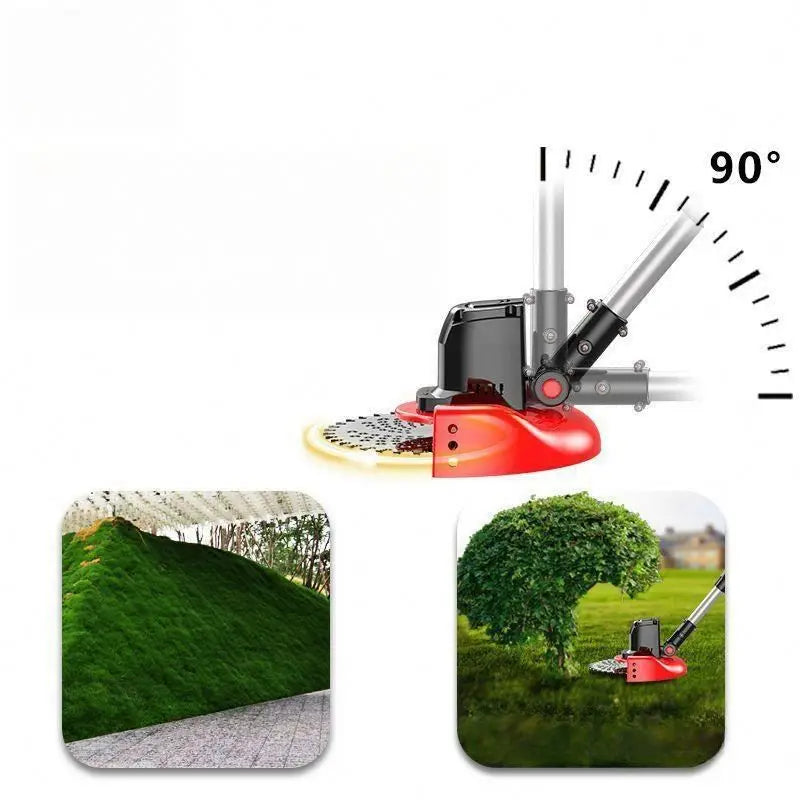 TEBAK Electric Lawn Mower Handheld Lithium Garden Trimmer Rechargeable Lawn Mower Household Lawn Mower Multifunctional Weeder