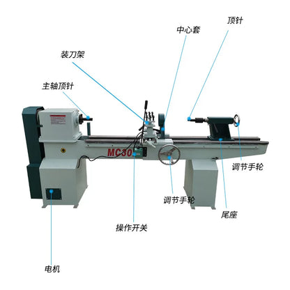 A TEBAK Supplier High Quality Small Profiling Wood Lathe Hand Movement Wood Lathe Machine