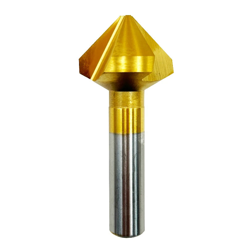 ANDUUK 90 Degree HSS TIN Coated 6.3mm Chamfer Cutter High-speed steel chamfering cutter