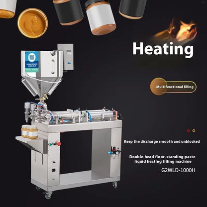 TEBAK G2WLD-1000H Floor-standing Paste Viscous Machine Heating and Mixing Filling Machine for Sauces Ketchup Peanut Butter Honey