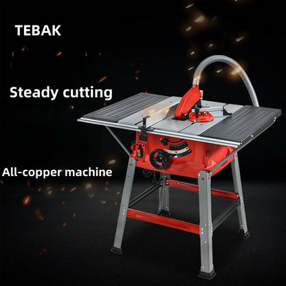 TEBAK Woodworking Precision Push Saw Dust-free Table Saw Open Board Mini Electric Wood Cutting Saw Machine Table Saw