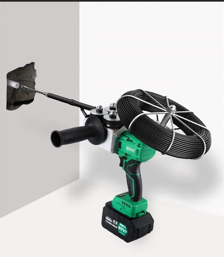 TEBAK Automatic Electrician Tools Lithium Battery Stringing Machine Electric Wire Threading Machine 40m/min Cable Puller