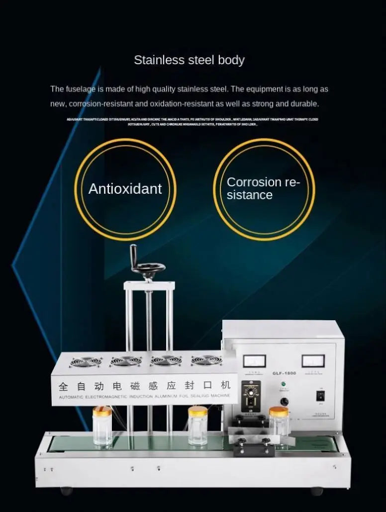 TEBAK SY-GLF-1800  Twist Cap Induction Seal Machine Induction Hat Filling Manufacture Aluminum Foil Cup Sealing Machine