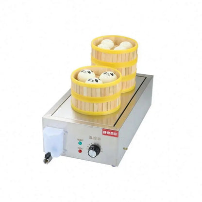 High Power Electric 2/4/6 Holes Bun Steamer Commercial 4kw Dumpling Stuffed Food Steamer Machine With Dry Fire Alarm