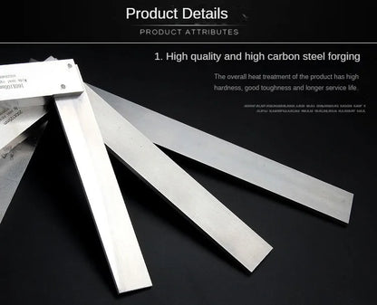 TEBAK Square Steel Machinist Ruler Precision Square Right Angle Measurement Woodworking Tool