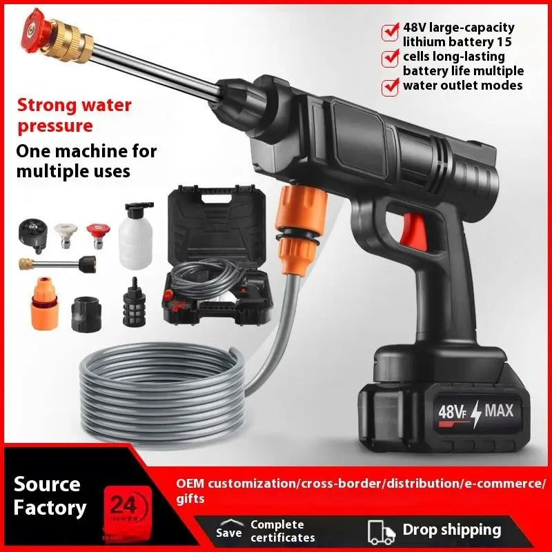 TEBAK Factory High Pressure Portable Cordless Wireless Electric Cleaning Car Pressure Washing Water Spray Gun Car Washer Machine