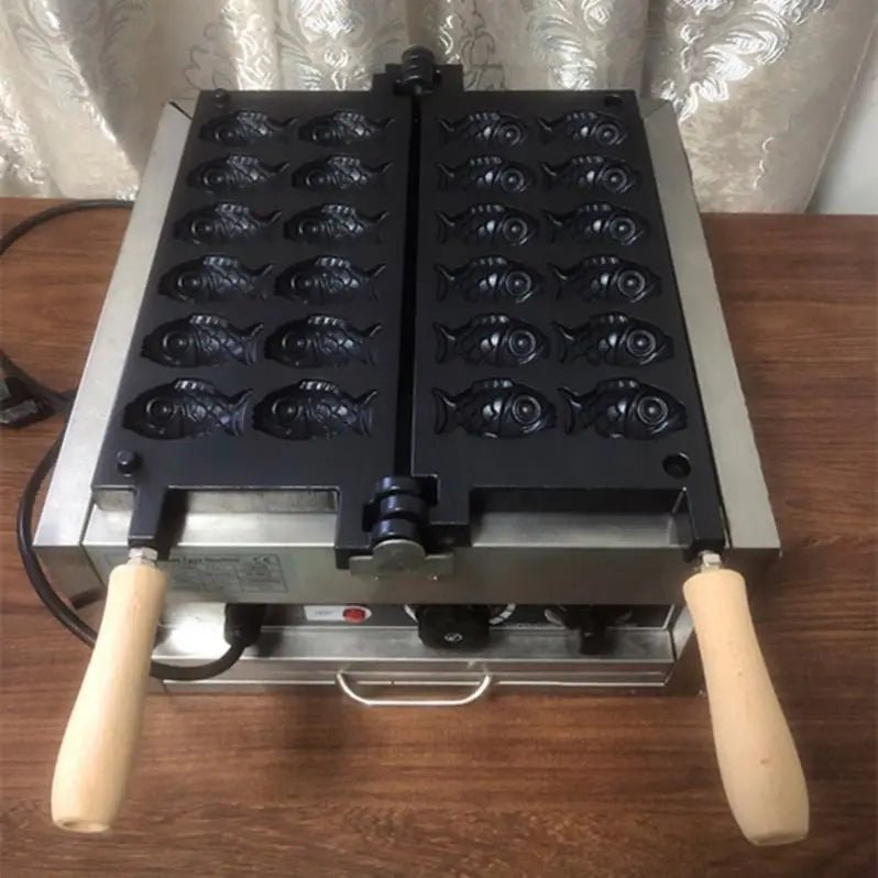 Hot Sell Nonstick Stainless Steel Taiyaki Machine Fish Waffle Commercial Electric Fish Shaped Waffle Maker