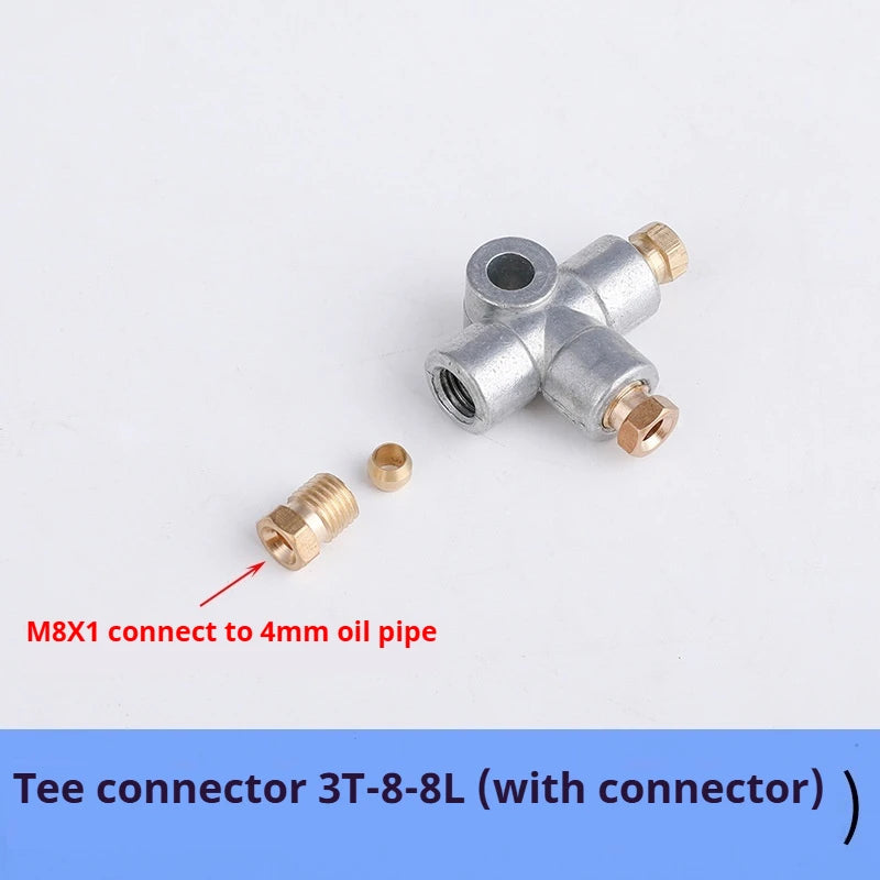 TEBAK Fixed Zinc Alloy Three-way/two-way/four-way Joint Distributor Oil Drain 4/6mm Oil Pipe M8 * 1 M10 * 1