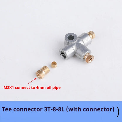 TEBAK Fixed Zinc Alloy Three-way/two-way/four-way Joint Distributor Oil Drain 4/6mm Oil Pipe M8 * 1 M10 * 1