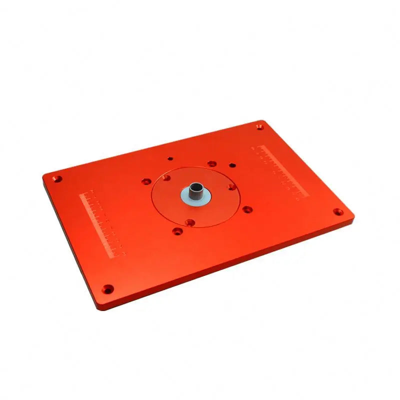 TEBAK W-58 85x85mm Good Quality CNC Machine Aluminum Red Router Table Insert Plate Control Tool Plate Factory Produce