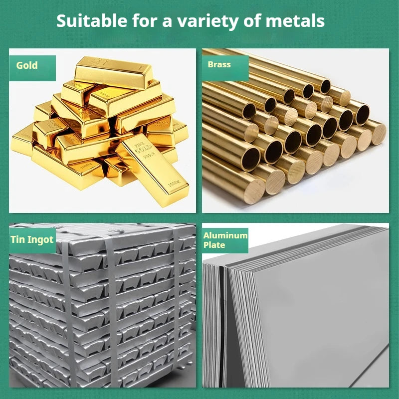 TEBAK Industrial Melting Furnaces Gold Foil Copper Aluminum Steel Melting Furnaces Mini Digital Electric Melting Furnaces