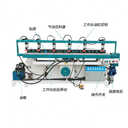 A TEBAK High Accuracy Pneumatic MXZ506A Woodworking Horizontal Multi Axis Spindles Drilling and Milling Machine