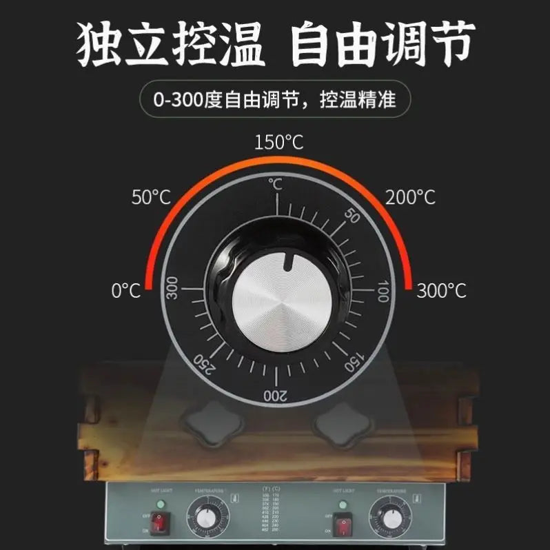 Tebak Professional Electric Double Basin Eighteen-rectangle-grid Oden Hot Pot Food Kanto Cooking