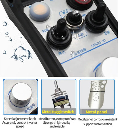 TEBAK Safety Industrial Radio Wireless Remote Controller for Carne Cutters with Receiver Electric Hoist Tower Crane Cyclmotion