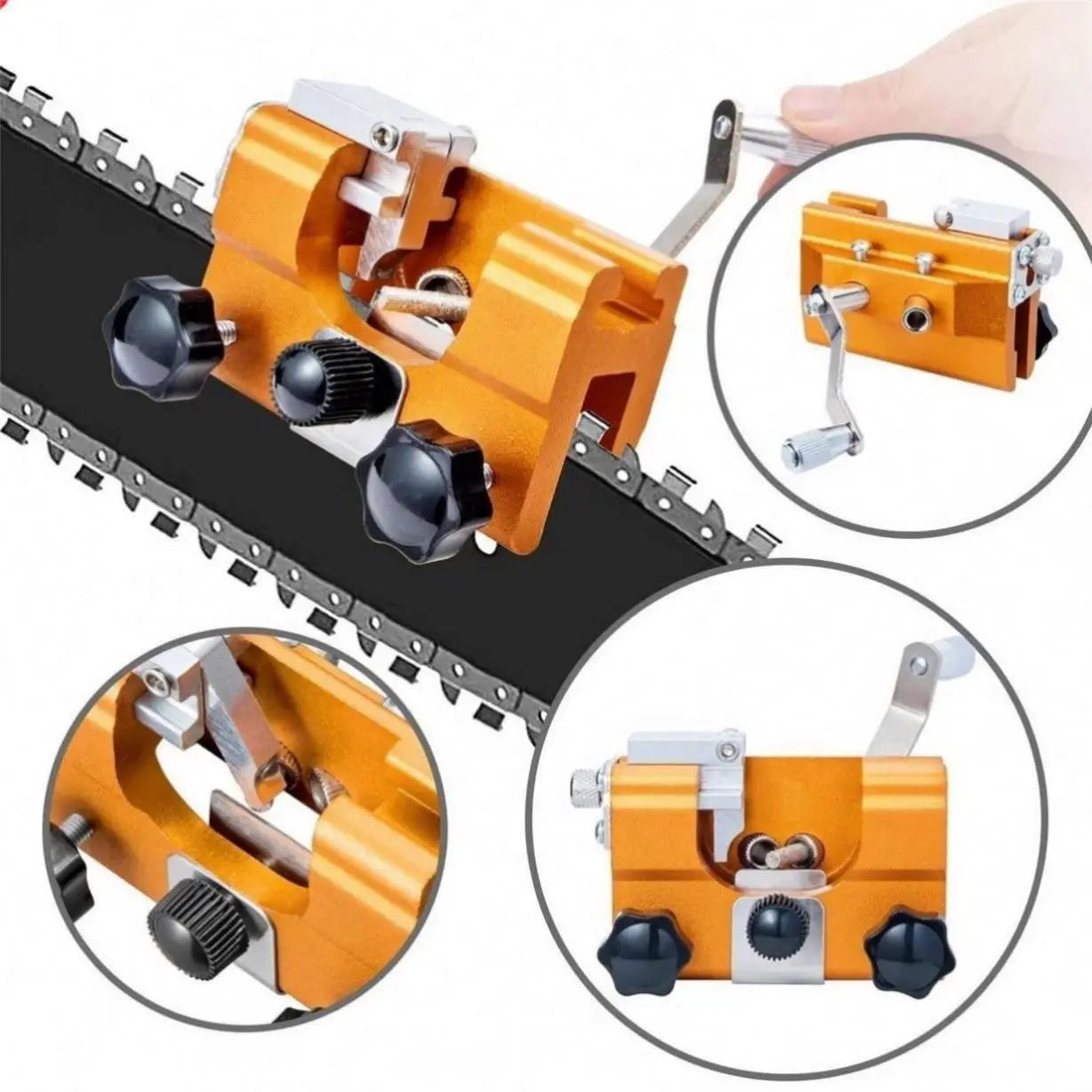 TEBAK Chain Saw Sharpeners Portable Chainsaw Chain Sharpening Woodworking Grinding Stones Electric Chainsaw Grinder Tool