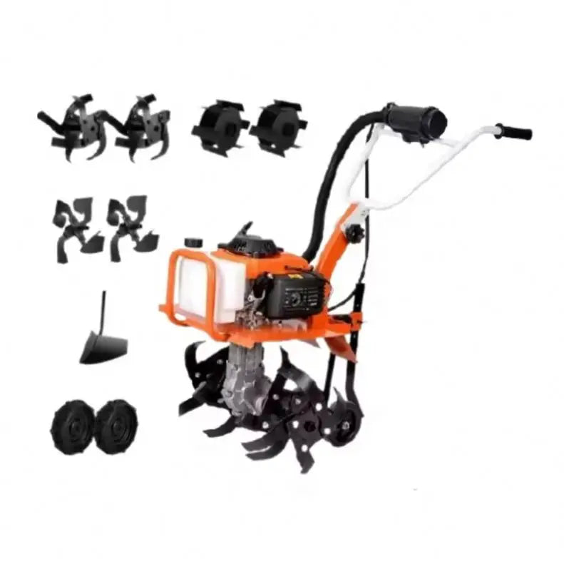 High Quality Small Hand Push Micro Tiller Cultivator Agricultural Gasoline Rotary Cultivator Farm Bulldozer