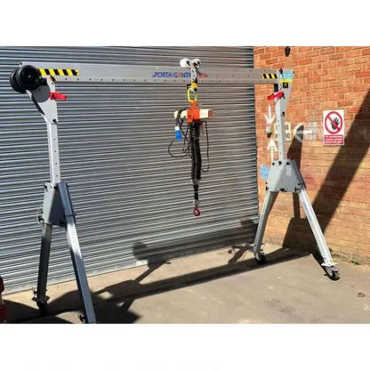 TEBAK 1T-5T Foldable Mini Aluminum Mobile Gantry Crane/Aluminium Light Duty Mini Lifting Adjustable Portable Gantry Crane