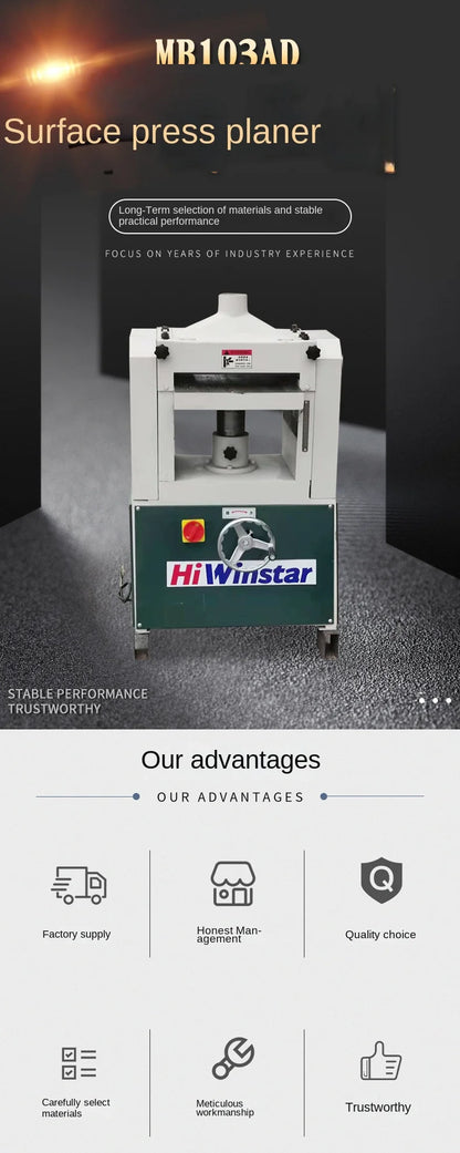 A TEBAK Small Electric Multi-function Wood Surface Thickening Single Side Wood Planer Wood Planer