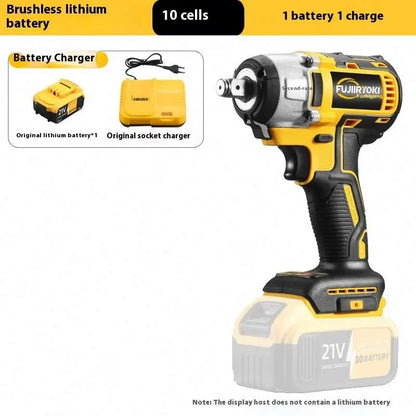 21V Cordless Impact Wrench 1/2 Inch Brushless Handheld Wrench Impact With Work Light Portable Impact Power Wrench Tools