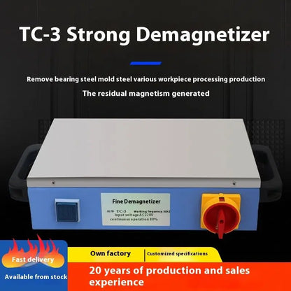 TEBAK Powerful  Desktop Demagnetizer Machine Continuous Use Overload protection for Demagnetization Steel Iron Workpieces