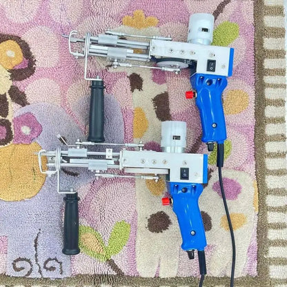 TEBAK 2 in 1 Cut Pile and Loop Pile Rug Tufting Gun Weaving Machine Carpet Hand Tissues Tufting Gun and Trimmer for Diy