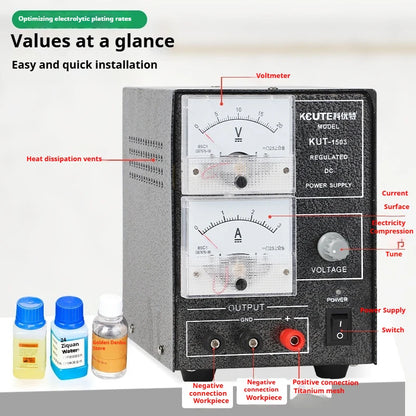 TEBAK DC Power Supply Jewelry Silver Gold Plating Machine Jewellery Processing Making Machine Gold Electroplating Equipment