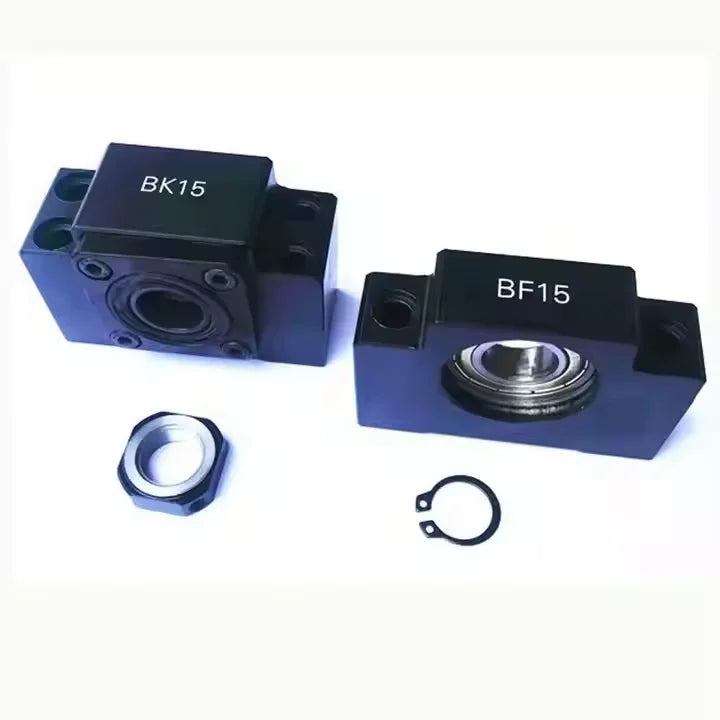TEBAK Precision Shaft Rotation Ball Screw Support BK BF FF FK EF EK 10/12/15/20  Ball Screw Support Base Support End Fixed End