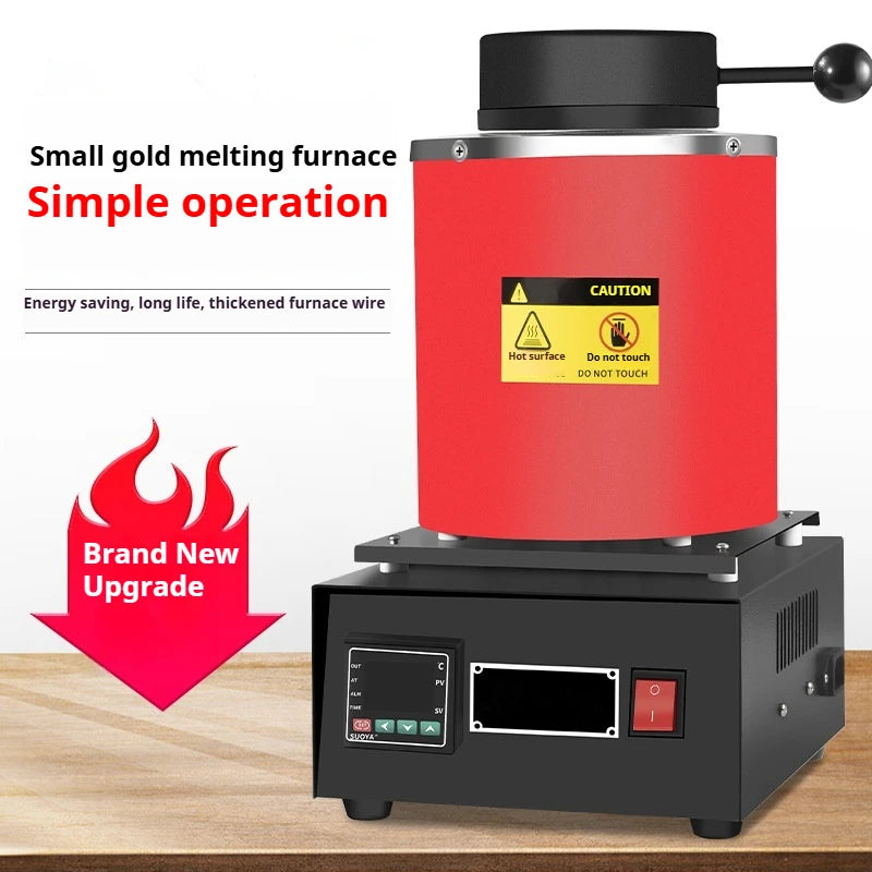TEBAK Industrial Melting Furnaces Gold Foil Copper Aluminum Steel Melting Furnaces Mini Digital Electric Melting Furnaces