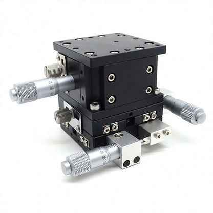 TEBSAK XYZ 3 Axis Linear Stage Trimming Platform Bearing Tuning Sliding Table 60x60mm