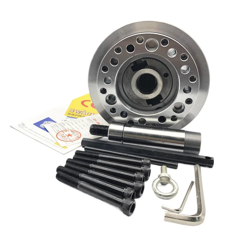 2 Jaw Lathe Chuck 6/8/10/12 Inch 2 Jaw Dynamic Non Through Hole Hydraulic Chuck Power Chuck for CNC Lathe Machine