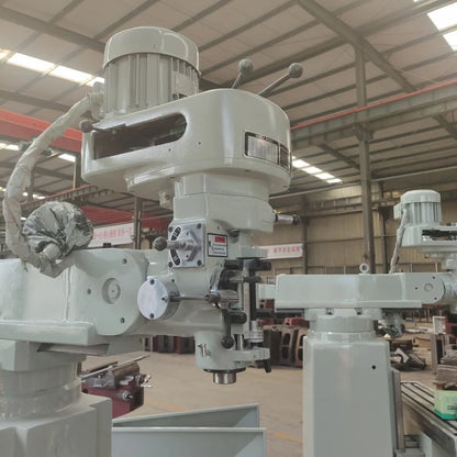 TEBAK Knee Type Manual Milling Machine Universal Milling Machine Heavy Duty Metal Turret Milling Fresadora