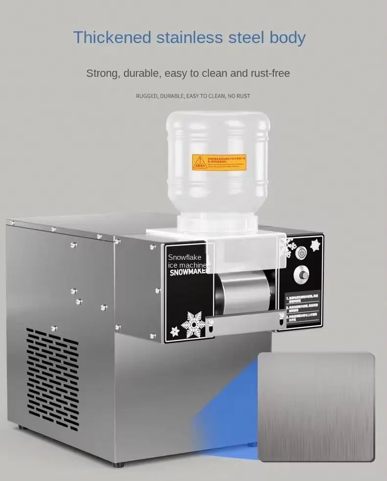 Coffee Ice-cream 1200W Water Cooling Auto Bingsu Machine Korean Flake Snow Ice Shaver Machine