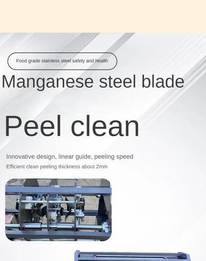 TEBAK Commercial Stainless Sugarcane Machine for 30mm-58mm Diameter 500W Electric Sugar Cane Skin Peeler Machine