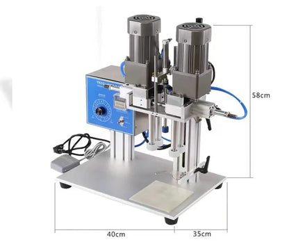 TEBAK Table Top Semi-automatic Twist Off Honey Sealer Screw Plastic Closer Pneumatic Sealing Bottle Capper Machine