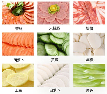 TEBAK Small Electric Slicer Small Cutters Sausages, Meat, Bacon, Vegetable and Fruit Slices, Sausages