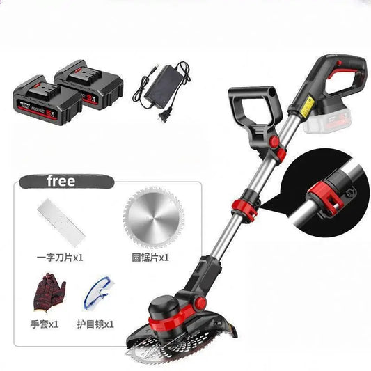 TEBAK Electric Lawn Mower Handheld Lithium Garden Trimmer Rechargeable Lawn Mower Household Lawn Mower Multifunctional Weeder