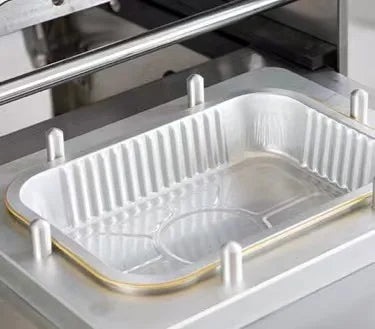 TEBAK Customized Packaging Design Electric Round Aluminum Foil Container Lid Box Trays Sealer Heat Sealing Machine for Sale