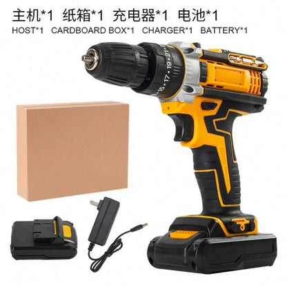 Two-Speed Cordless Electric Power Tools 21V Three Function Impact Drill Brush Battery Impact Drill Electric Screwdriver