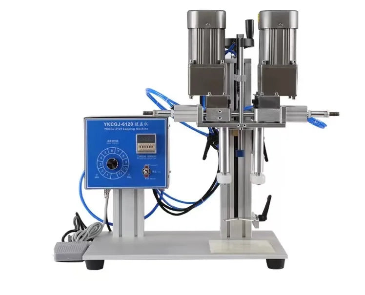 TEBAK Table Top Semi-automatic Twist Off Honey Sealer Screw Plastic Closer Pneumatic Sealing Bottle Capper Machine