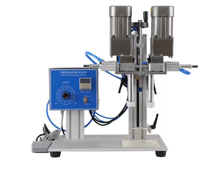 TEBAK Table Top Semi-automatic Twist Off Honey Sealer Screw Plastic Closer Pneumatic Sealing Bottle Capper Machine