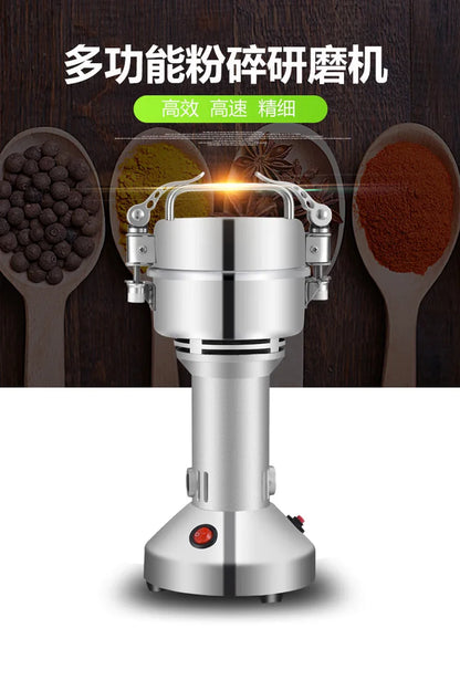 Commercial Electric Spice Grinder Large Capacity Dry Spice Food Powder Grinding Machine Multifunctional New Used Motor Home Use
