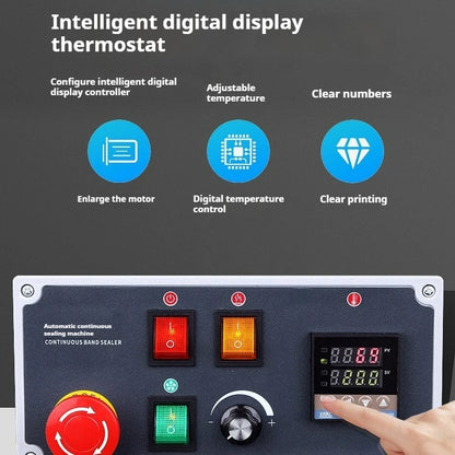 TEBAK Factory Price Horizontal and Vertical Semi-Automatic Continuous Aluminum Foil Plastic Bags Sealer