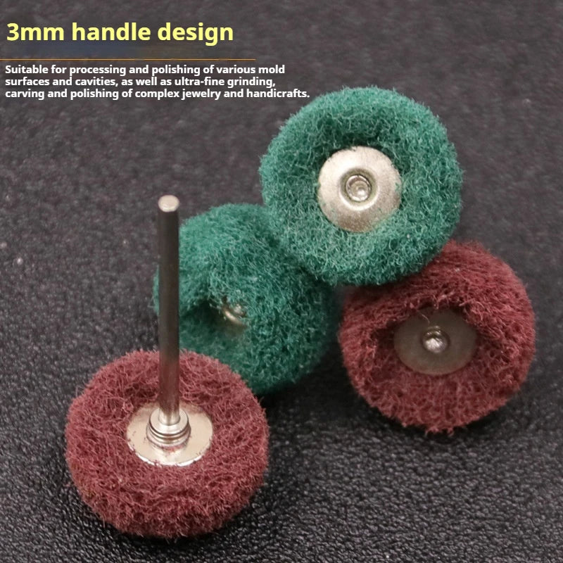 TEBAK Jewelry Tool Abrasive Wheel Double Fly Nylon Fiber Polishing Kits for Rotary Tools Scouring Pad Ball Type Material