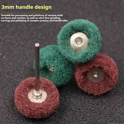 TEBAK Jewelry Tool Abrasive Wheel Double Fly Nylon Fiber Polishing Kits for Rotary Tools Scouring Pad Ball Type Material