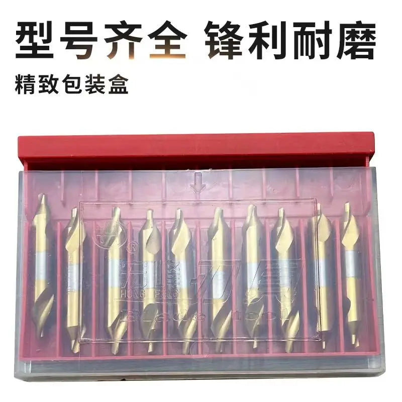 TEBAK 60-degree Angle High Speed Steel Center Drill Bits Kit Countersink Tools  Center Drill Bits Set for Lathe Metalworking