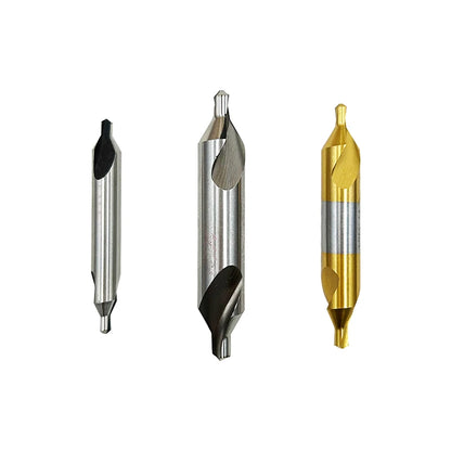 ANDUUK Customized A Type Carbide Cobalt Double Head Titanium Plating Center Drill for Metal Center Drill Center Bit